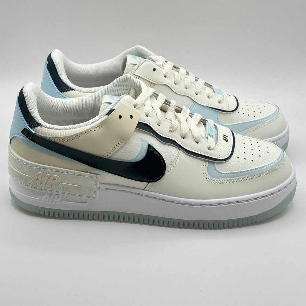 Women's Nike Air Force1 Shadow Sail-Armory Navy-Glacier Blue DZ1847-107 Sz 11 - Picture 4 of 12